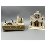 Vtg Cardboard Church (Missing Steeple) & Sears