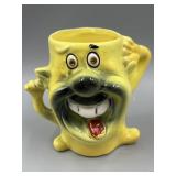 1960s Kreiss Psycho Ceramics Yellow Mug