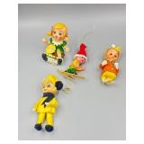 4 Vintage Christmas Ornaments