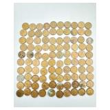 100 Wheat Pennies (D) (S) and No Mark.