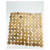 100 Wheat Pennies (D) (S) and No Mark.