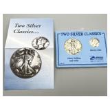 1941 Silver Walking Liberty Half Dollar & 1942