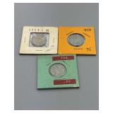 Two 1943 D, & One 1954 S VG Nickels.