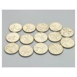 14 Canadian Quarters 1968-1973