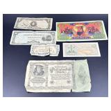 Japanese, German, & Indonesian Paper Notes.