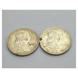 1953 &1963 Franklin Silver Half Dollars
