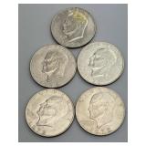 5 1971-1974 Eisenhower Dollars