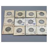 12 Buffalo Nickels