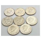 8 Bicentennial Kennedy Half Dollars