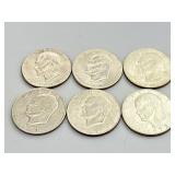 6 1971-1976 Eisenhower Dollars