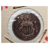 1867 "No Rays" Shield Nickel