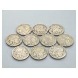 10 1935 Buffalo Nickels