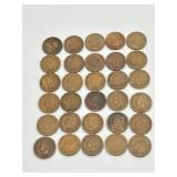 30 Indian Head Pennies