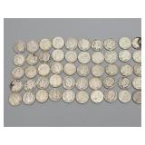 50 Rosevelt Dimes 1946-1964