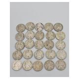 25 Jefferson Nickels 1942-1945