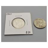 Pair of U.S. Silver Quarters 1937 & 1953