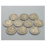 10 Buffalo Nickels