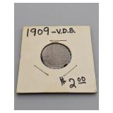 1909 V.D.B. Lincoln Penny.