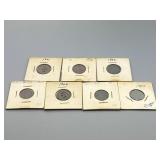 7 Indian Head Pennies 1901- 1909