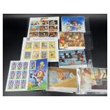 Walt Disney & Warner Bros Souvenir Stamp Sheets: