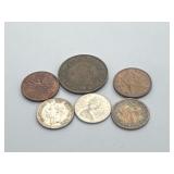 Canadian Coins: 1913 One Cent, 1964 One Cent,
