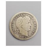 1913 Barber Silver Dime