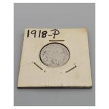 1918 P, Indian Head Nickel.