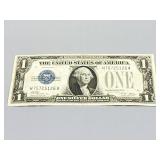 1928 H One Silver Dollar Blue Seal Silver-