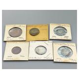 Mexican Currency, 1914, 1921, 1936, & 1937.