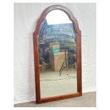 Hall Mirror W/Wood Frame.  26x48 Inches.