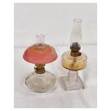 2 Miniature Oil Lamps