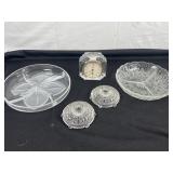 Crystal/Pressed Glass Serving Plates, C