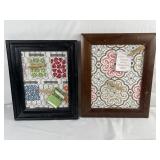 Pair of Repurposed Wood Frames w/ Chicken Wire