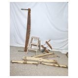 Primitive Tools, Ladder, Wagon Trees.