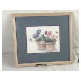 Framed Watercolor "Two Pots" by Jodi Jensena