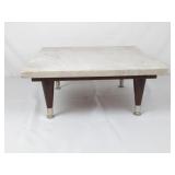 Reclaimed Marble & Wood Platform 18in x18in x7.5in