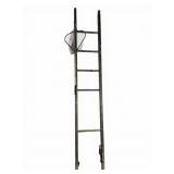 Rustic Ladder W/Fishing Net. 8Ft Long, 16In W.