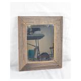Rustic Wood Framed Mirror 11in x13in