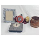 Vtg Silver Picture Frame, Marlboro Unlimited Flask