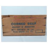 Super Right Corned Beef Wood Crate
