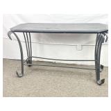 Custom Entry Way Table, W/Wood Top  & Iron Legs