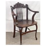 Victorian-style (North Wind) Oak Arm Chair.
