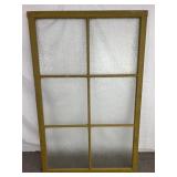Snowflake Glass Wood Framed Window 66L x42W