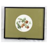 Framed, Signed Calceolaria Artwork 14.5in x11in