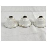 3 Antique Enamel Pipe Covers For Claw Foot Tub