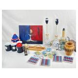 Misc Home Decor: Pair of Lamps, Coasters, Mugs,