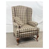 Plaid Wingback New Upholstery.