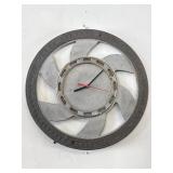 1875 Cast Iron Grate Turned Into Clock 16in