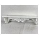 White Wood Display Shelf 22.5in x6in x6.5in