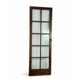 Oak Framed Door W/10 Pains of Snowflake Glass